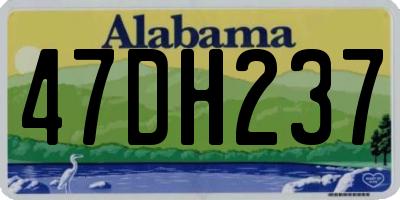 AL license plate 47DH237