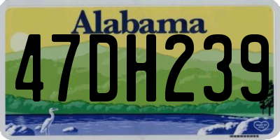 AL license plate 47DH239