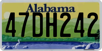 AL license plate 47DH242