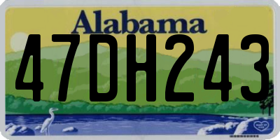 AL license plate 47DH243