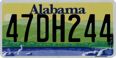 AL license plate 47DH244