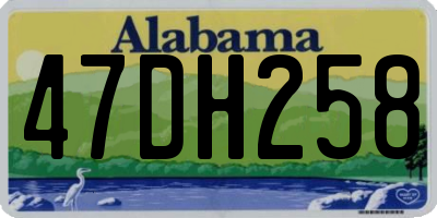 AL license plate 47DH258