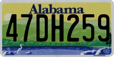 AL license plate 47DH259