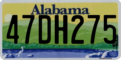 AL license plate 47DH275