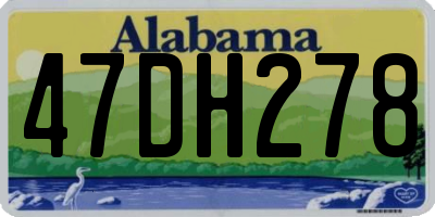 AL license plate 47DH278