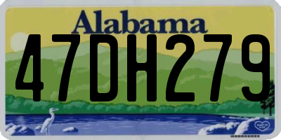 AL license plate 47DH279