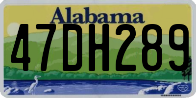 AL license plate 47DH289