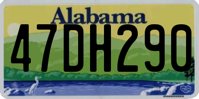 AL license plate 47DH290