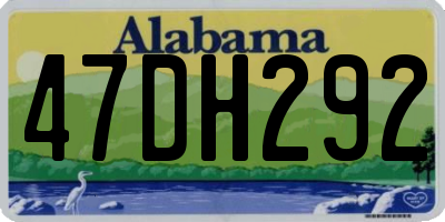 AL license plate 47DH292