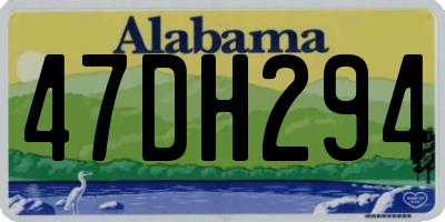 AL license plate 47DH294