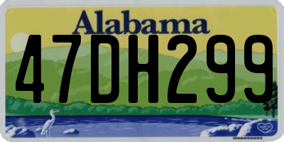 AL license plate 47DH299
