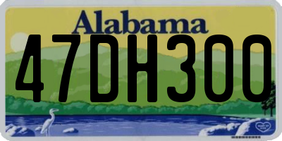 AL license plate 47DH300