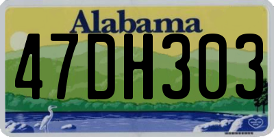 AL license plate 47DH303