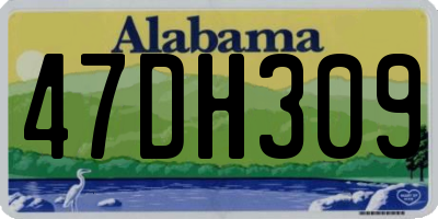 AL license plate 47DH309