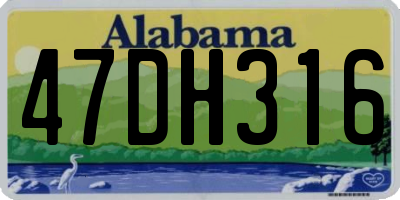 AL license plate 47DH316