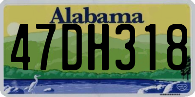 AL license plate 47DH318