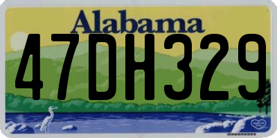 AL license plate 47DH329