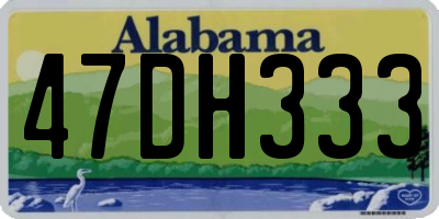 AL license plate 47DH333