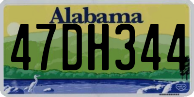 AL license plate 47DH344