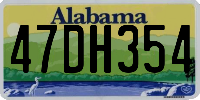 AL license plate 47DH354