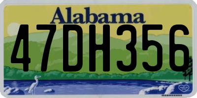 AL license plate 47DH356