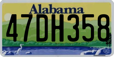 AL license plate 47DH358