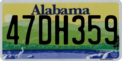 AL license plate 47DH359