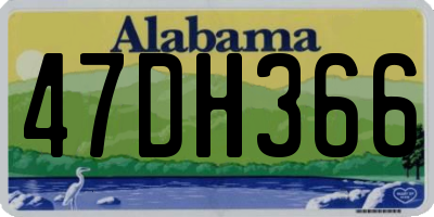 AL license plate 47DH366