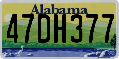 AL license plate 47DH377