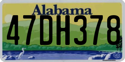 AL license plate 47DH378