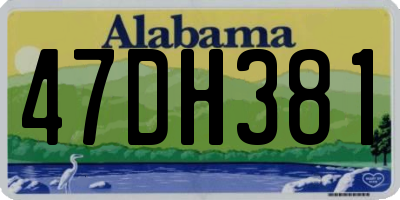 AL license plate 47DH381