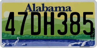 AL license plate 47DH385