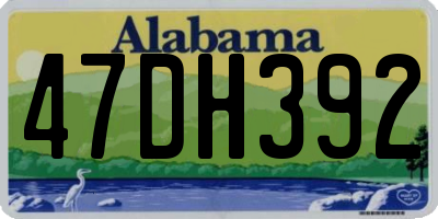 AL license plate 47DH392