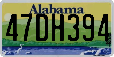 AL license plate 47DH394