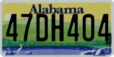 AL license plate 47DH404