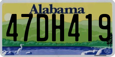 AL license plate 47DH419