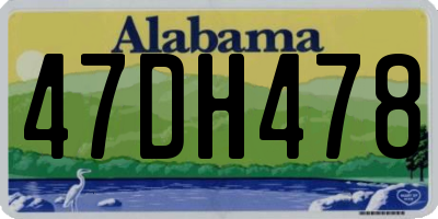 AL license plate 47DH478