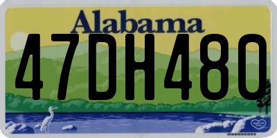 AL license plate 47DH480