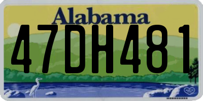 AL license plate 47DH481