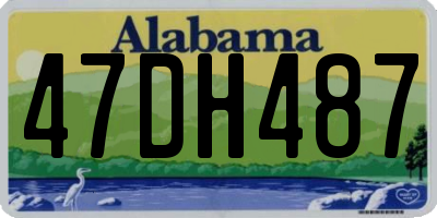 AL license plate 47DH487
