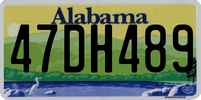 AL license plate 47DH489