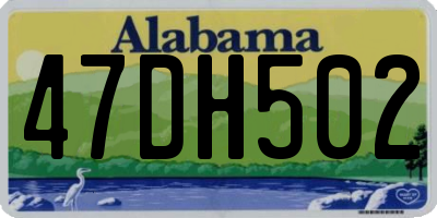 AL license plate 47DH502