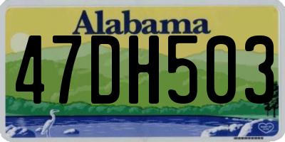 AL license plate 47DH503