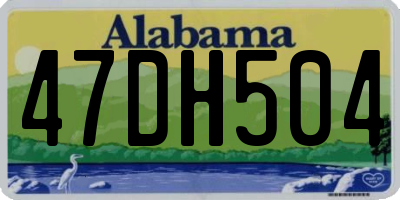 AL license plate 47DH504