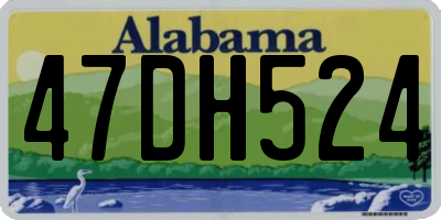 AL license plate 47DH524