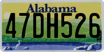 AL license plate 47DH526