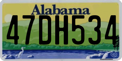 AL license plate 47DH534
