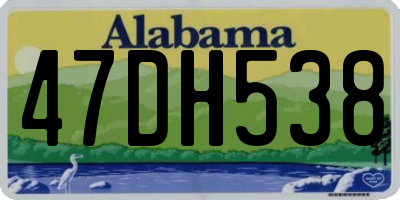 AL license plate 47DH538