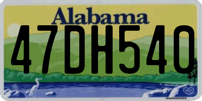AL license plate 47DH540