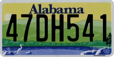 AL license plate 47DH541